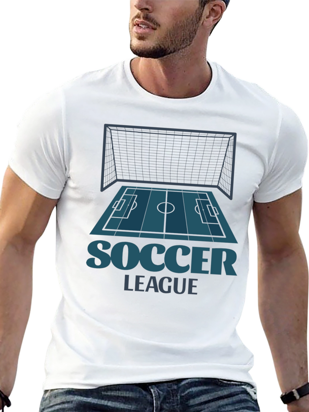 Soccer League Graphic Tee - Black