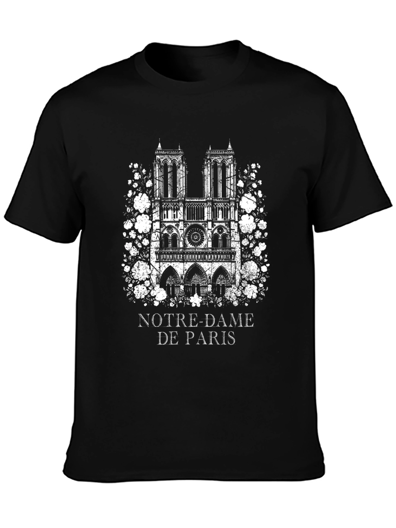 Notre-Dame de Paris Graphic Tee - Classic Black T-Shirt