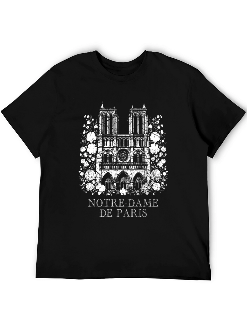 Notre-Dame de Paris Graphic Tee - Classic Black T-Shirt