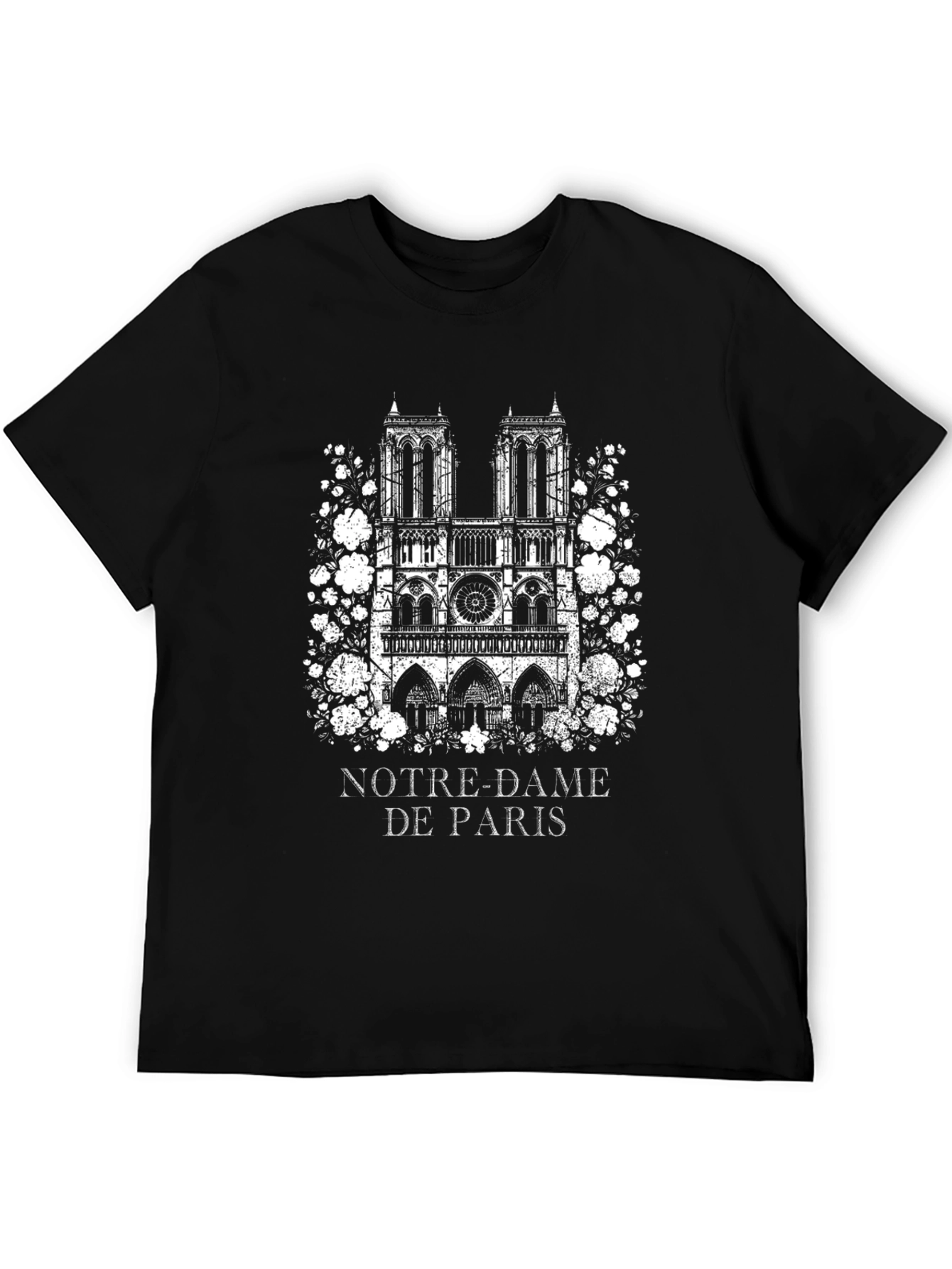Notre-Dame de Paris Graphic Tee - Classic Black T-Shirt