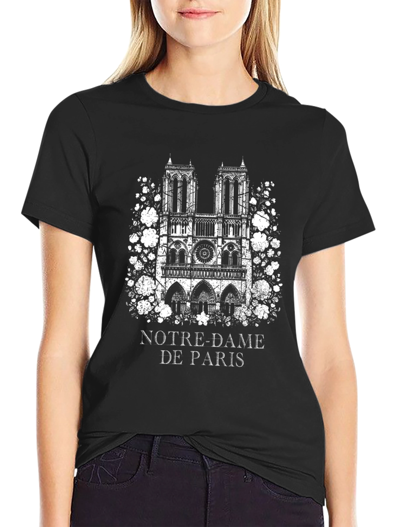 Notre-Dame de Paris Graphic Tee - Classic Black T-Shirt