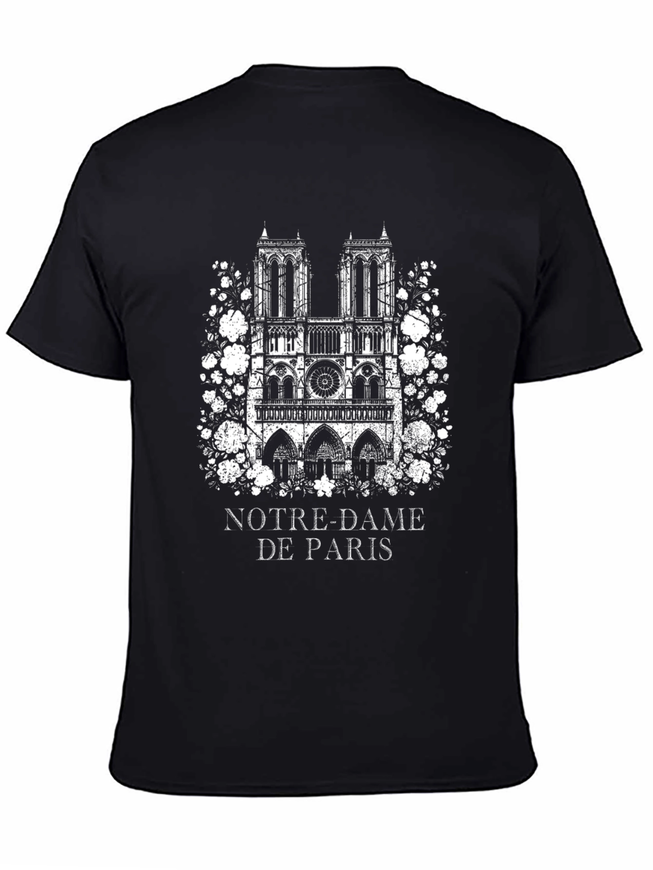 Notre-Dame de Paris Graphic Tee - Classic Black T-Shirt