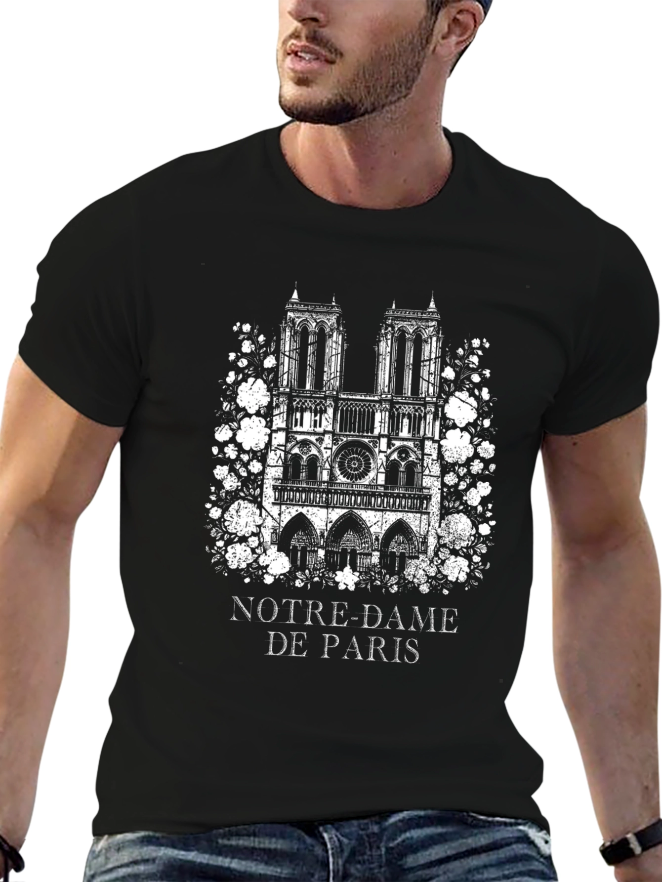Notre-Dame de Paris Graphic Tee - Classic Black T-Shirt
