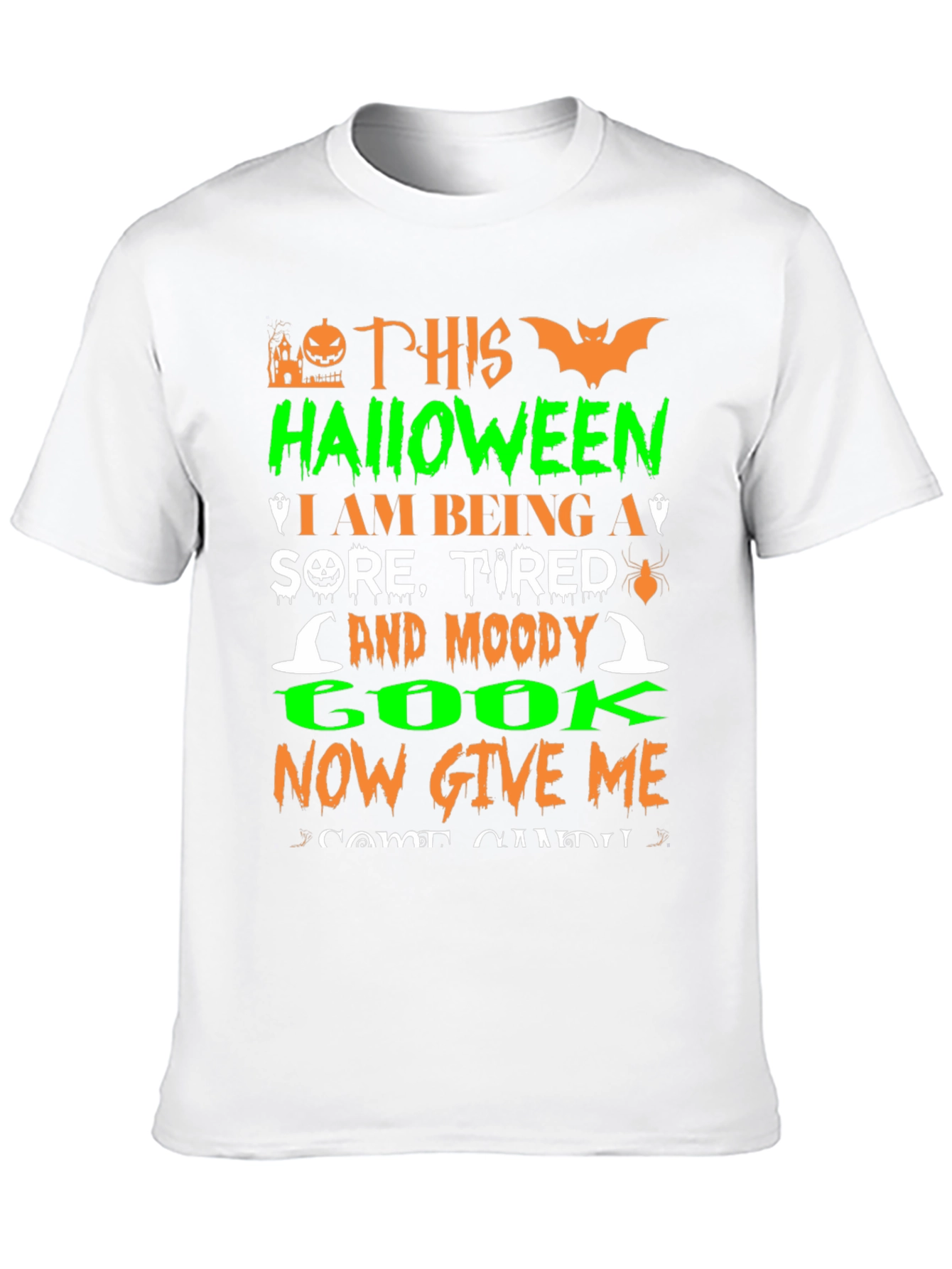 Halloween Sore Tired Moody Cook Graphic T-Shirt