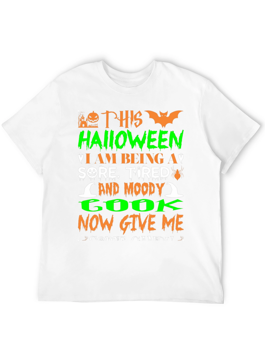 Halloween Sore Tired Moody Cook Graphic T-Shirt