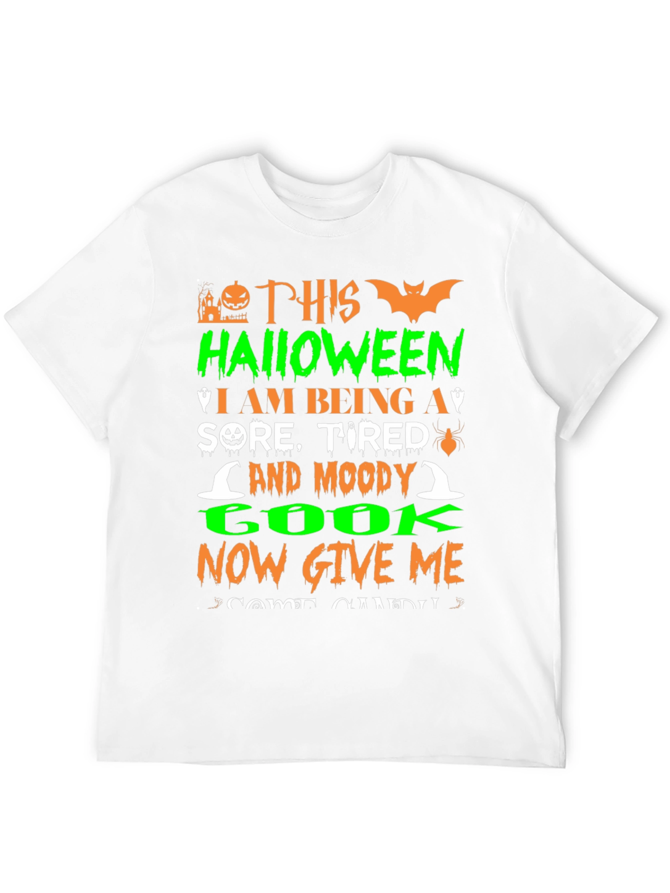 Halloween Sore Tired Moody Cook Graphic T-Shirt