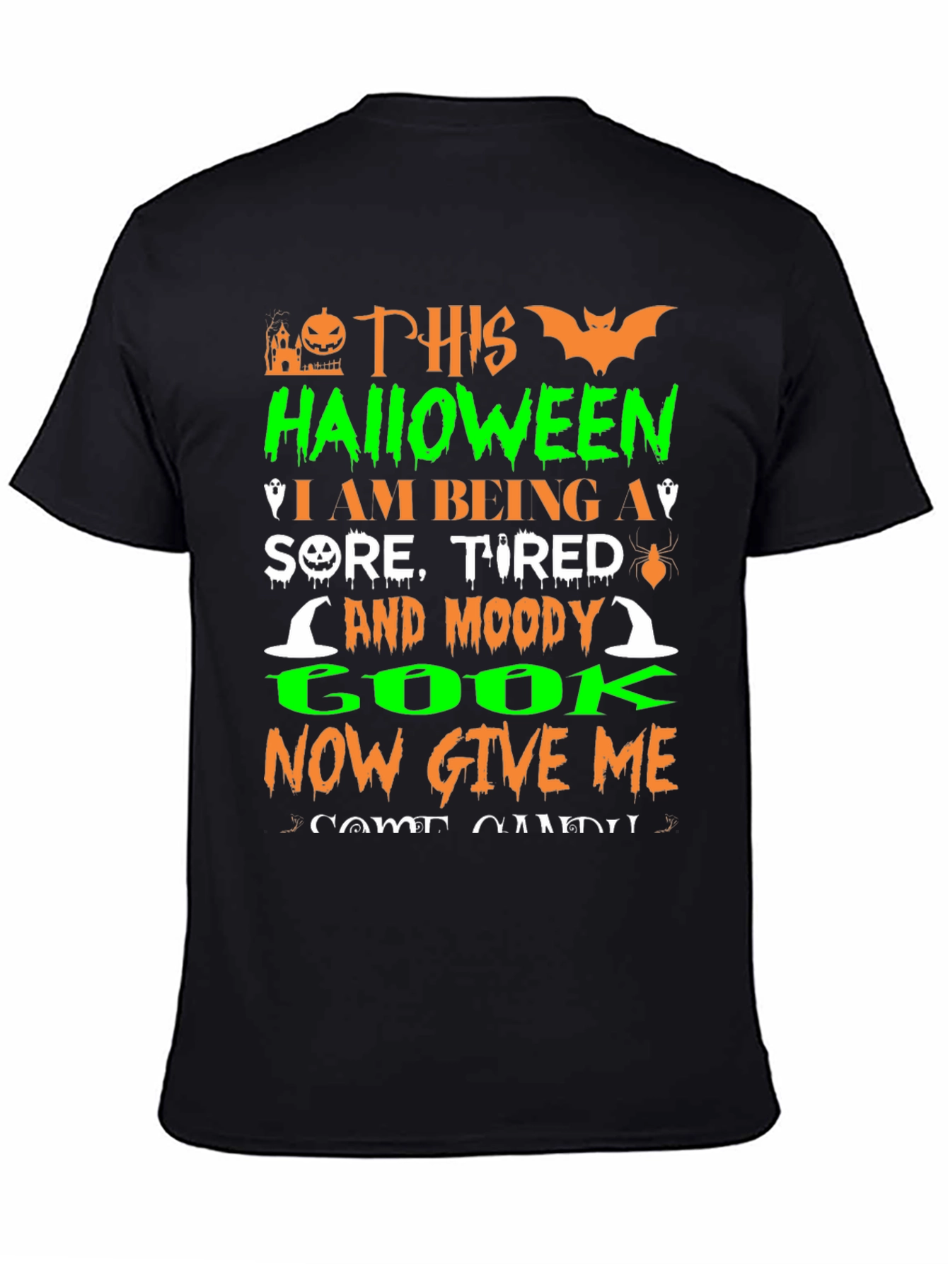 Halloween Sore Tired Moody Cook Graphic T-Shirt