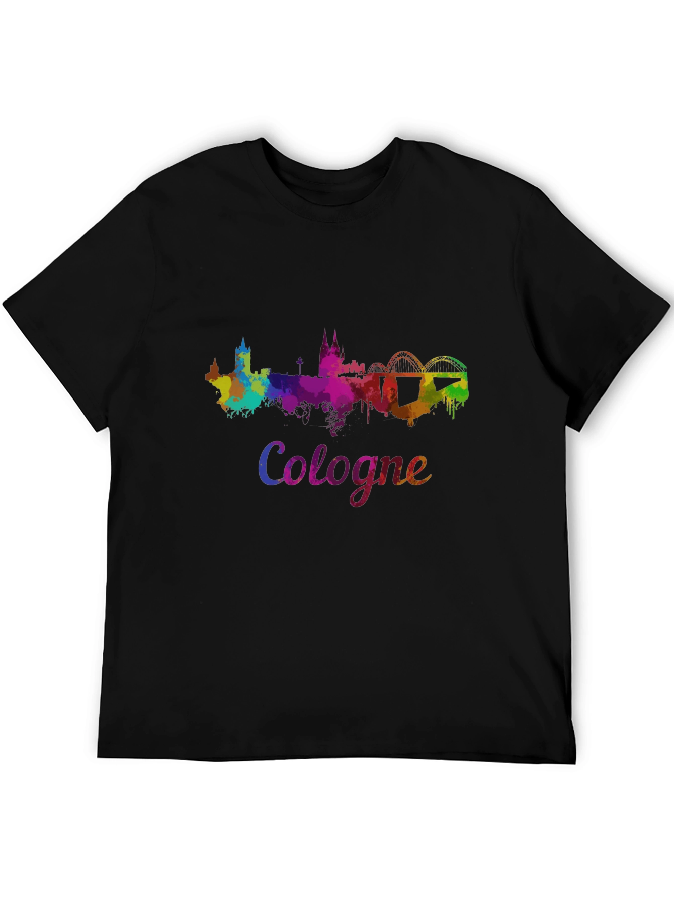 Cologne Skyline T-Shirt - Watercolor Cityscape Tee