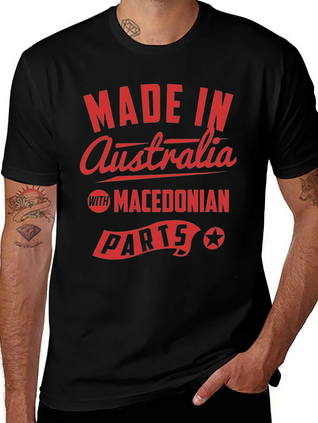 Made in Australia T-Shirt - Macedonian Parts Funny Tee