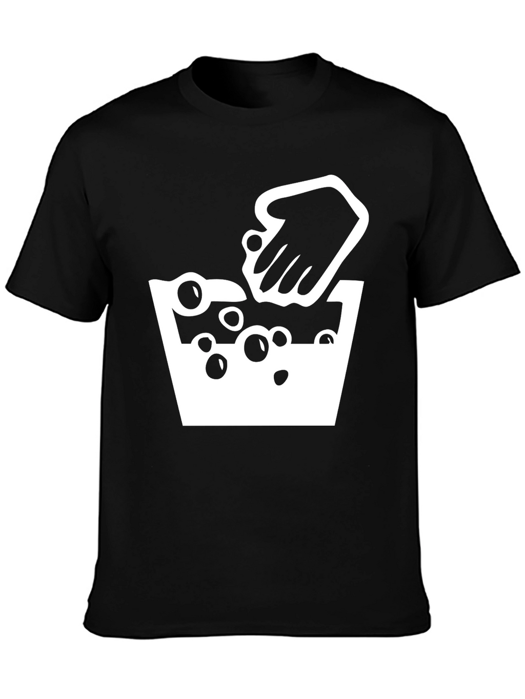 Hand Wash T-Shirt - Black Cotton Tee