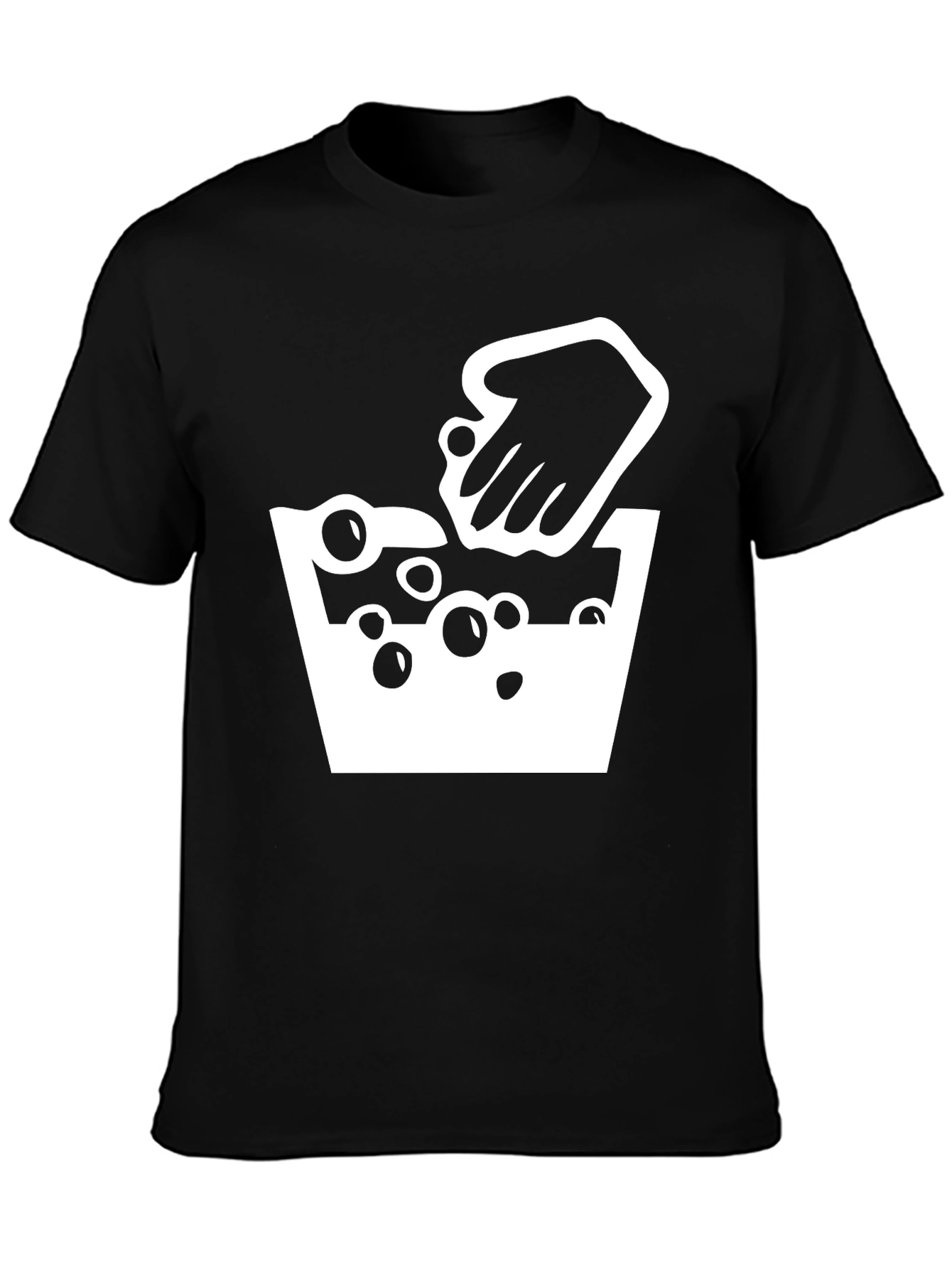 Hand Wash T-Shirt - Black Cotton Tee