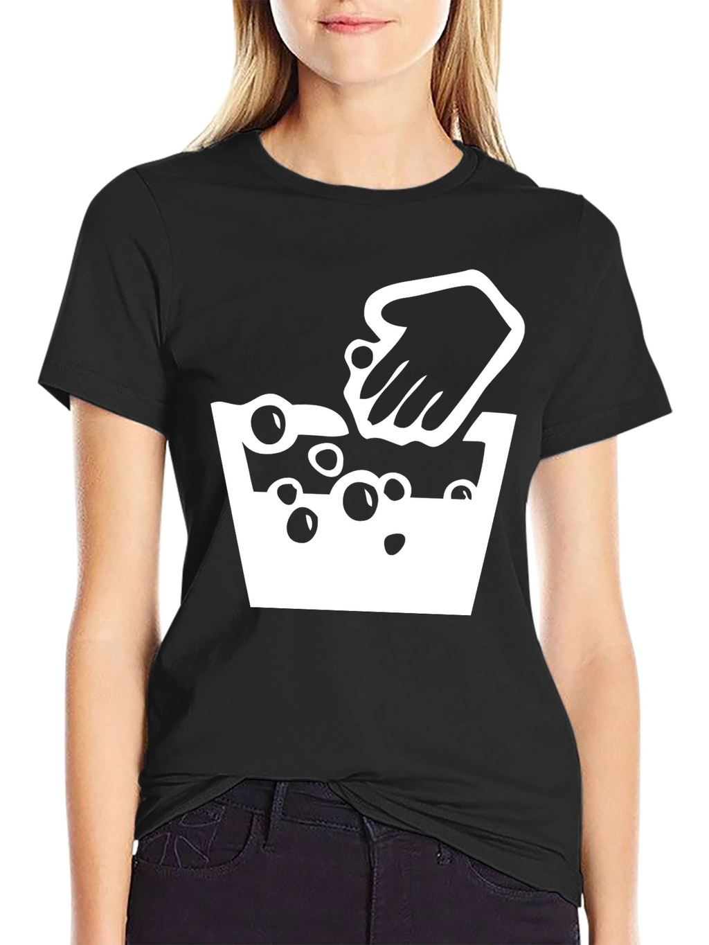 Hand Wash T-Shirt - Black Cotton Tee
