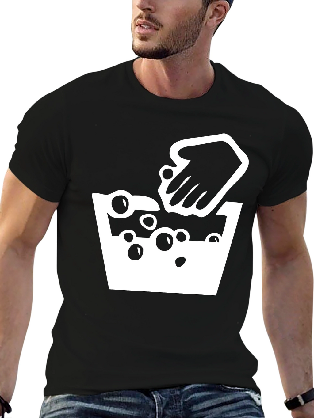 Hand Wash T-Shirt - Black Cotton Tee