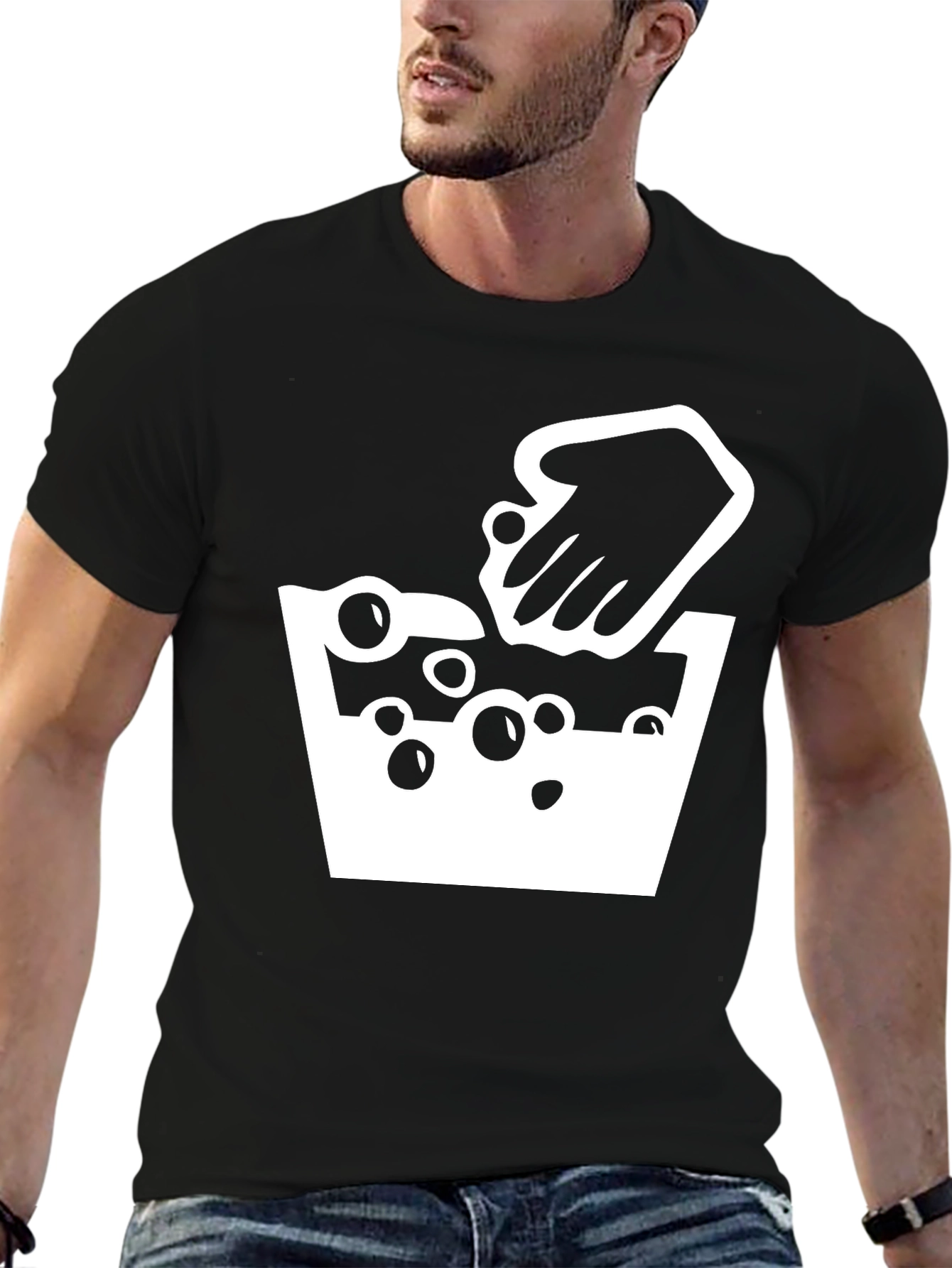 Hand Wash T-Shirt - Black Cotton Tee