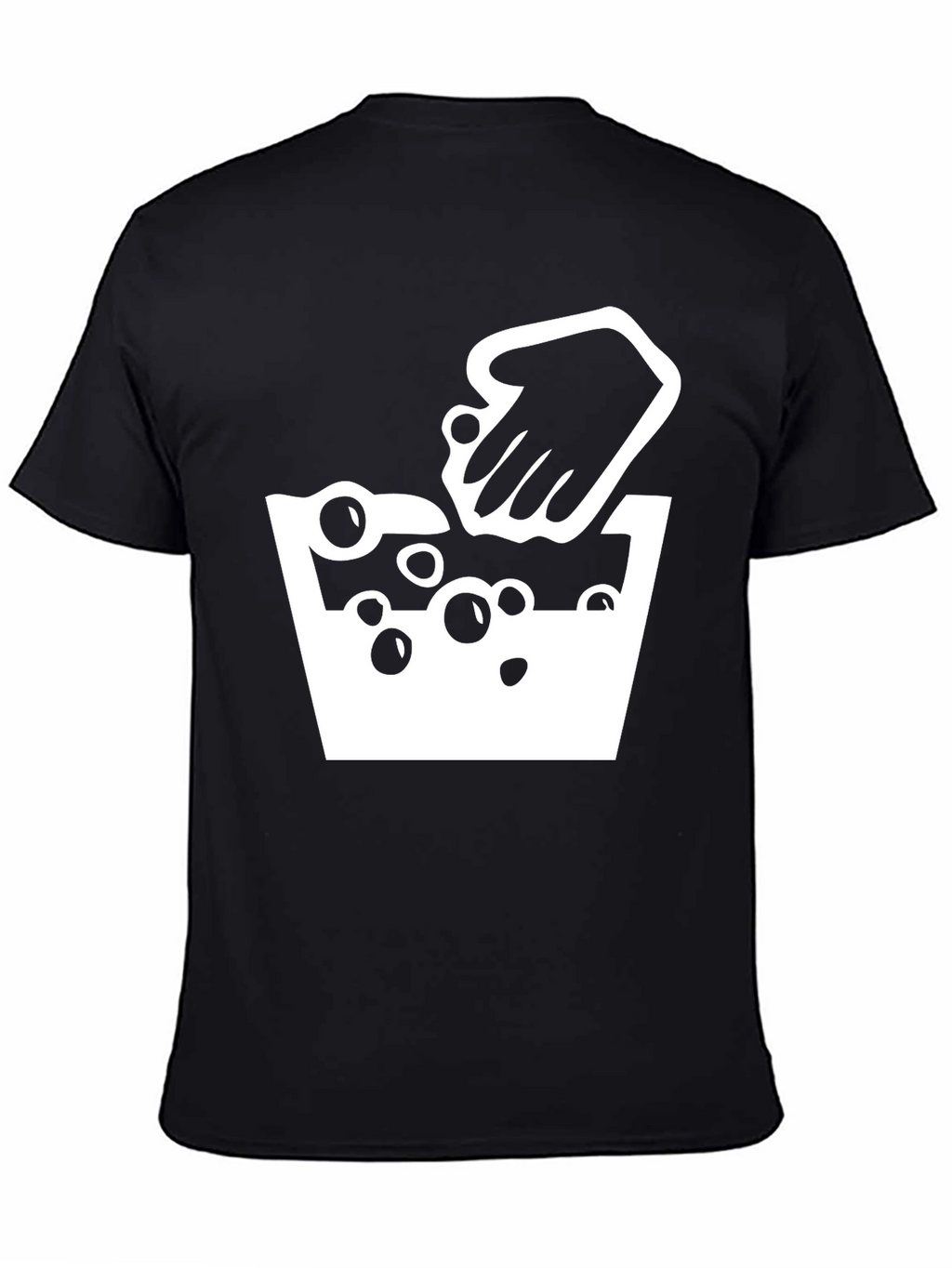Hand Wash T-Shirt - Black Cotton Tee