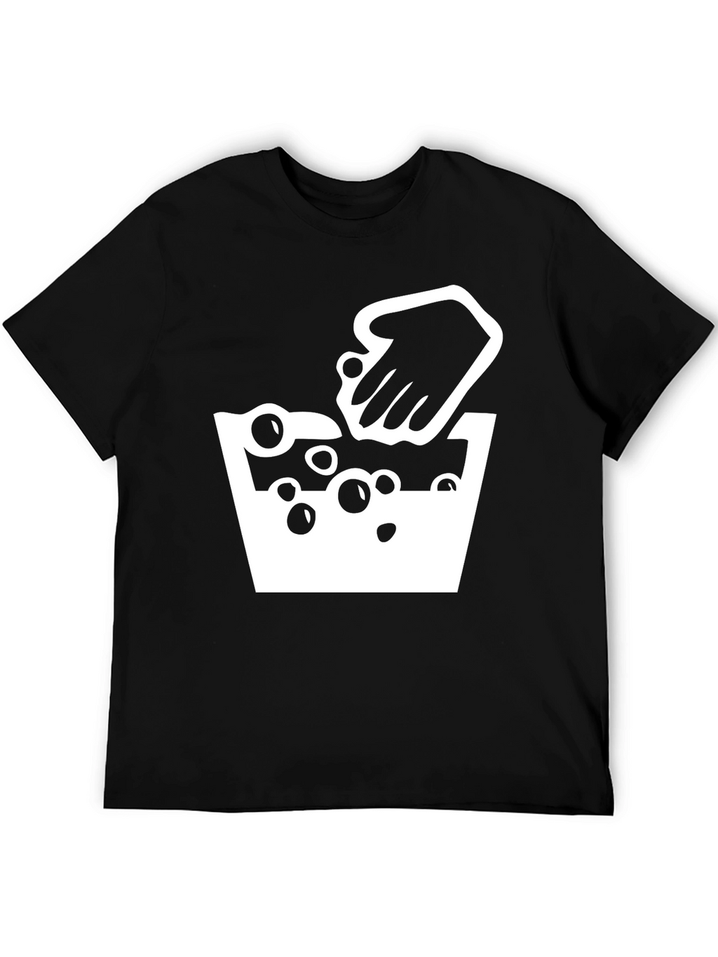 Hand Wash T-Shirt - Black Cotton Tee