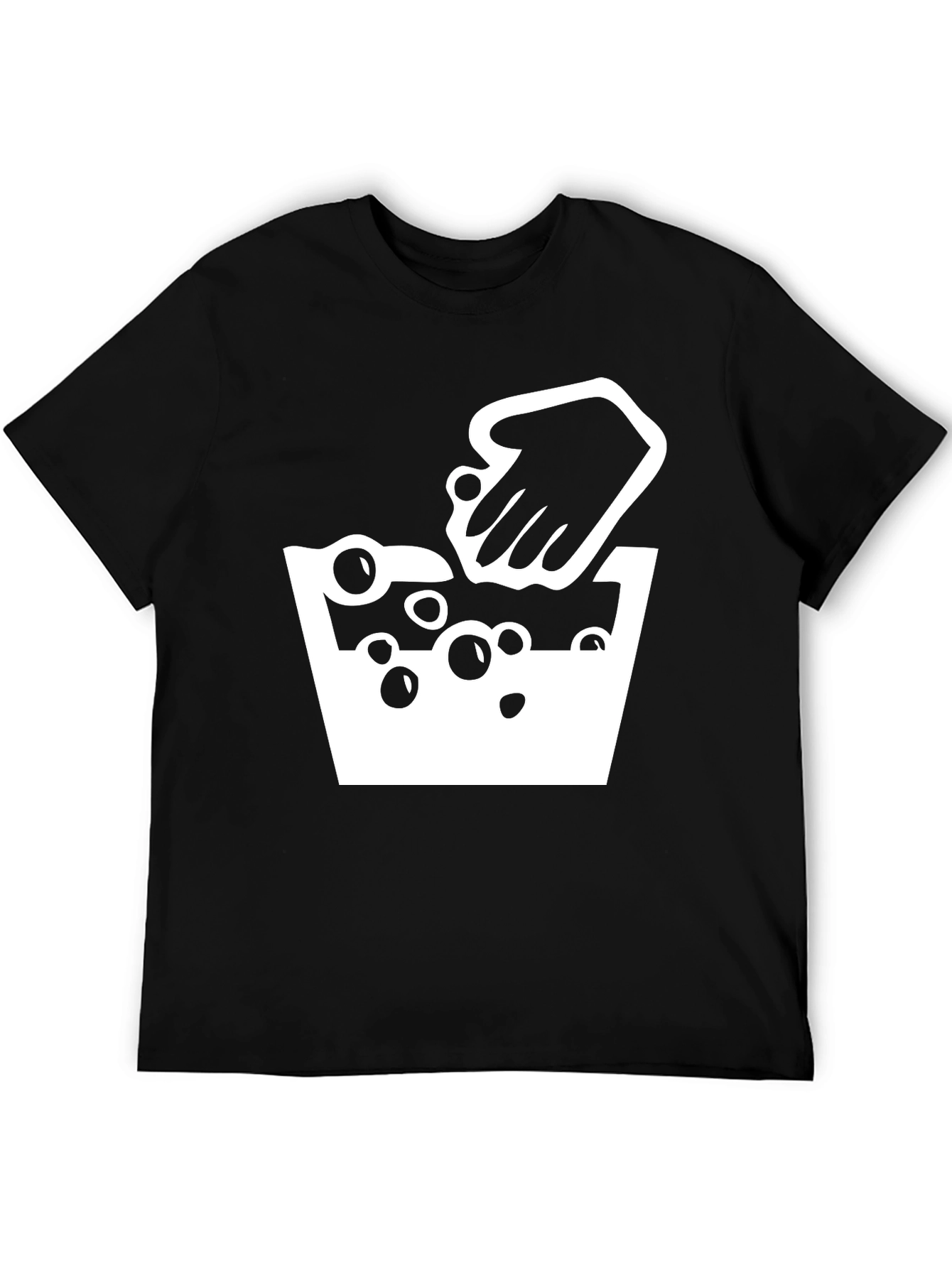Hand Wash T-Shirt - Black Cotton Tee