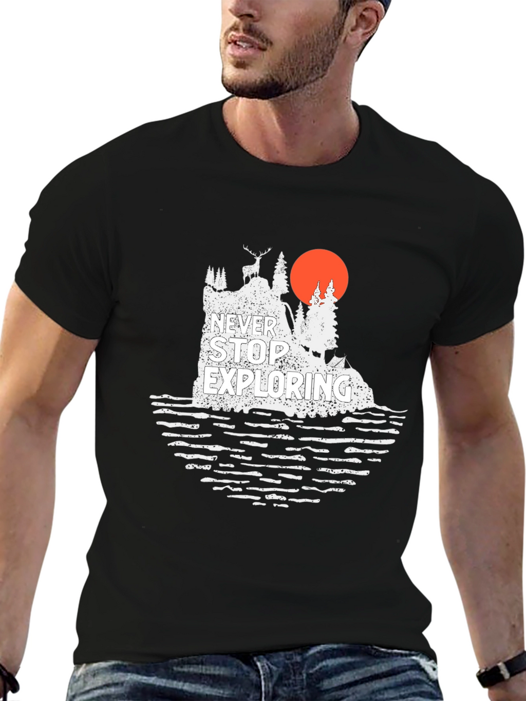 Never Stop Exploring Graphic Tee