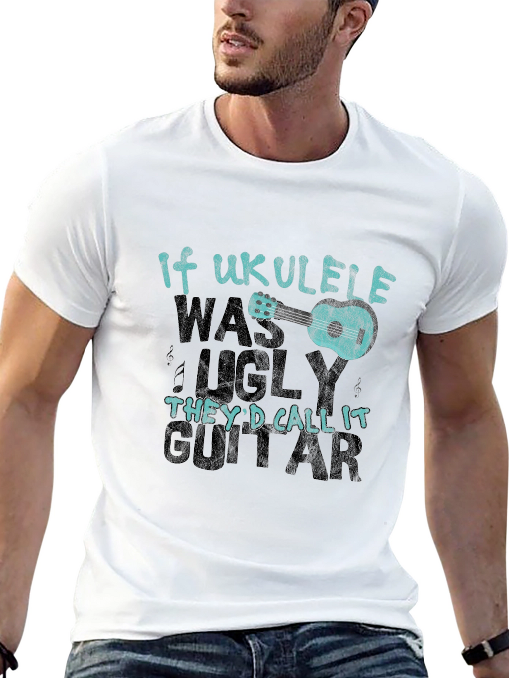 Ukulele Lover T-Shirt - If Ukulele Was Ugly...