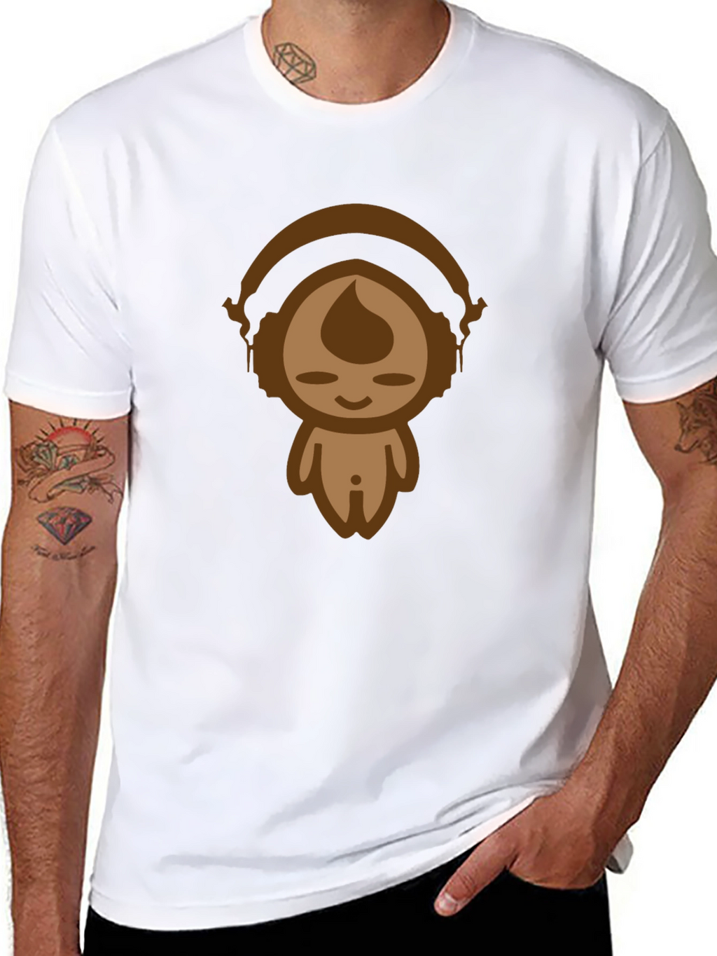 Funky Cartoon Tee - Black Cotton Blend