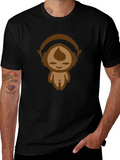 Funky Cartoon Tee - Black Cotton Blend