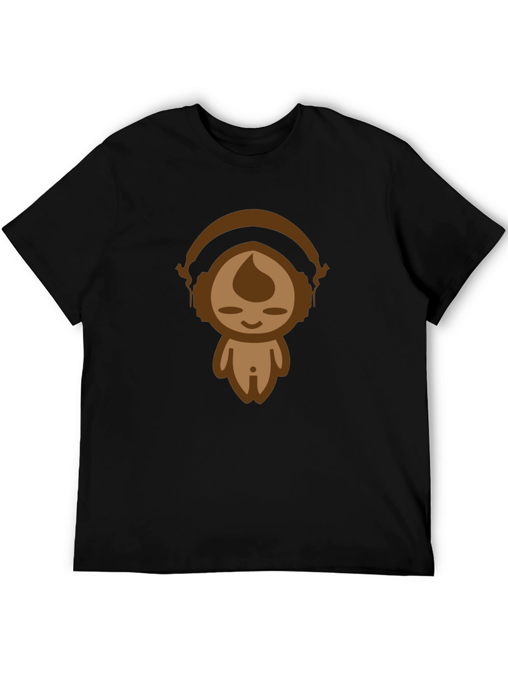 Funky Cartoon Tee - Black Cotton Blend
