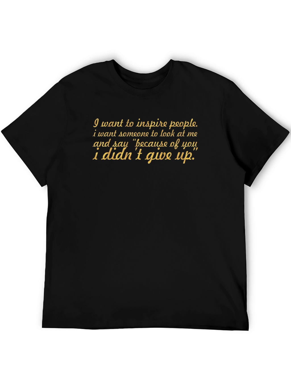 Inspire Black T-Shirt - Motivational Quote