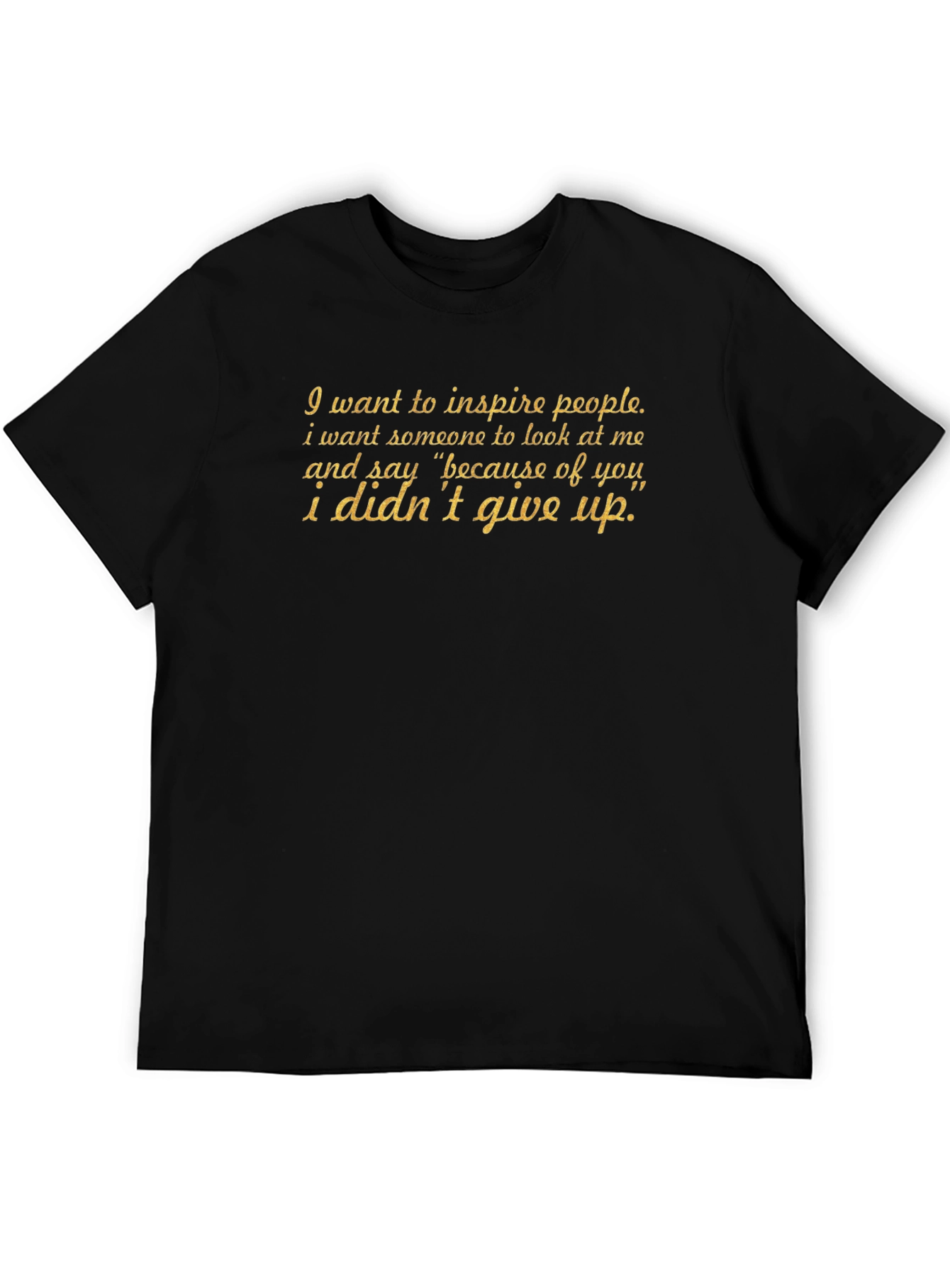 Inspire Black T-Shirt - Motivational Quote