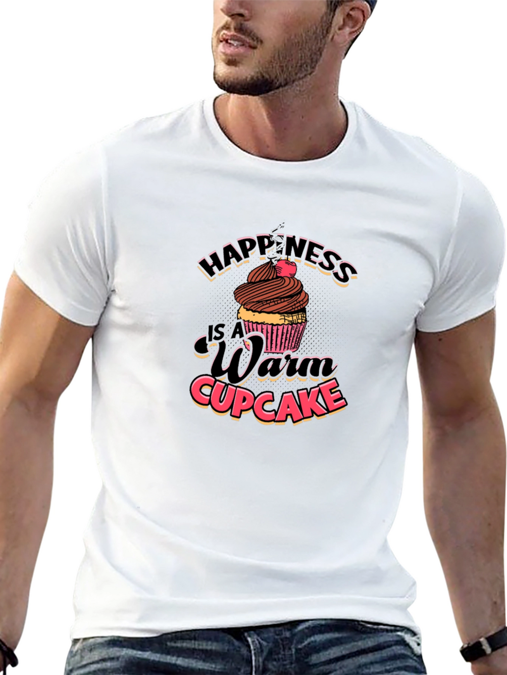 Happiness Warm Cupcake T-Shirt