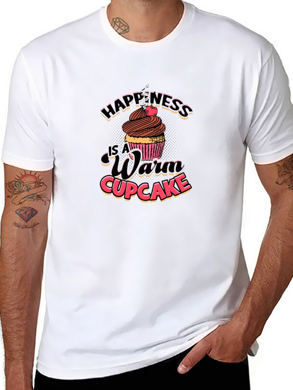 Happiness Warm Cupcake T-Shirt
