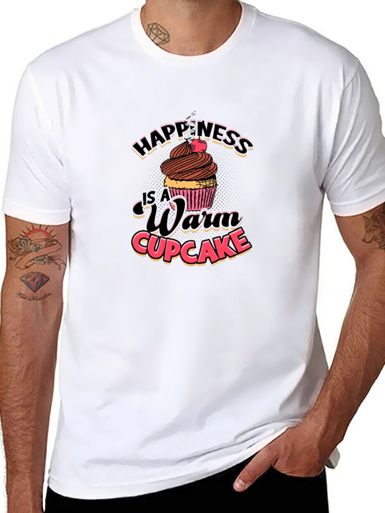 Happiness Warm Cupcake T-Shirt