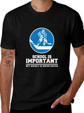 Funny Hockey T-Shirt - School is Important But...
