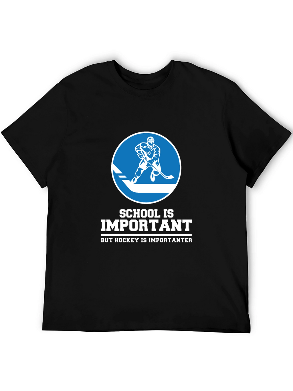 Funny Hockey T-Shirt - School is Important But...