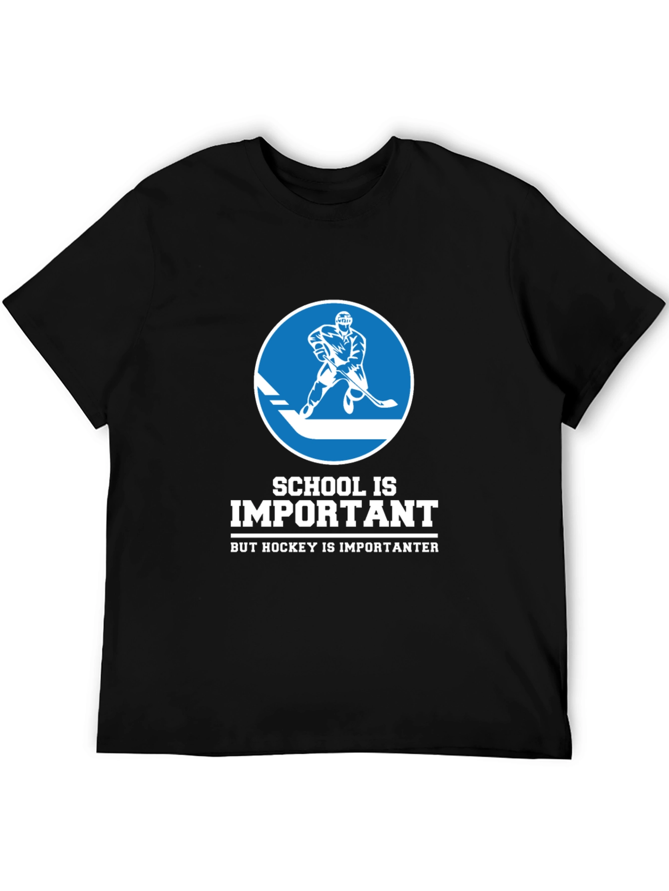 Funny Hockey T-Shirt - School is Important But...