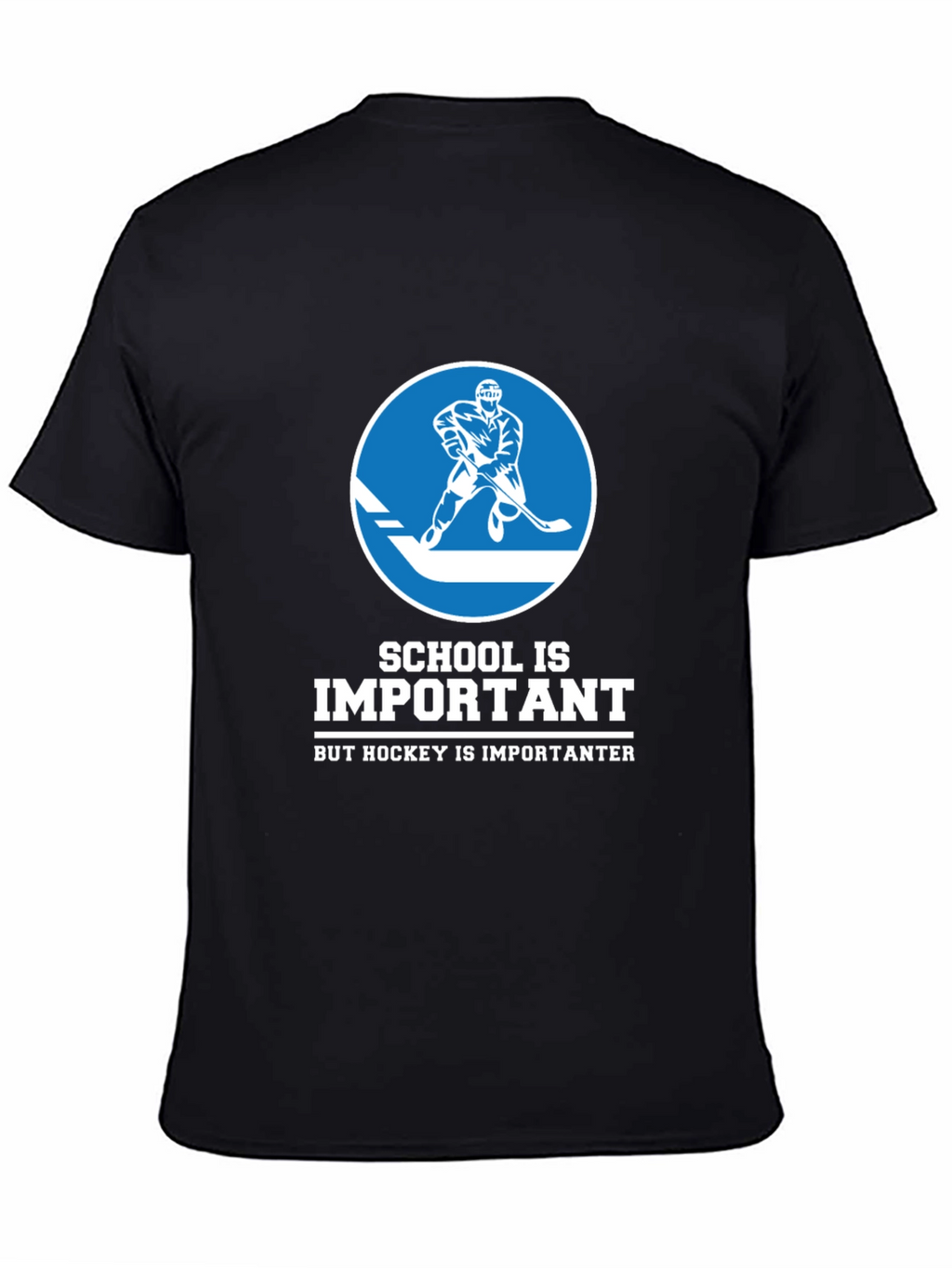 Funny Hockey T-Shirt - School is Important But...