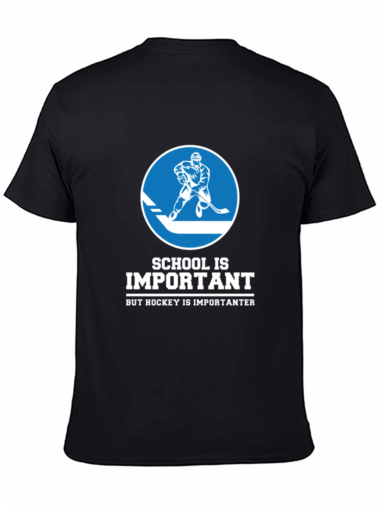 Funny Hockey T-Shirt - School is Important But...