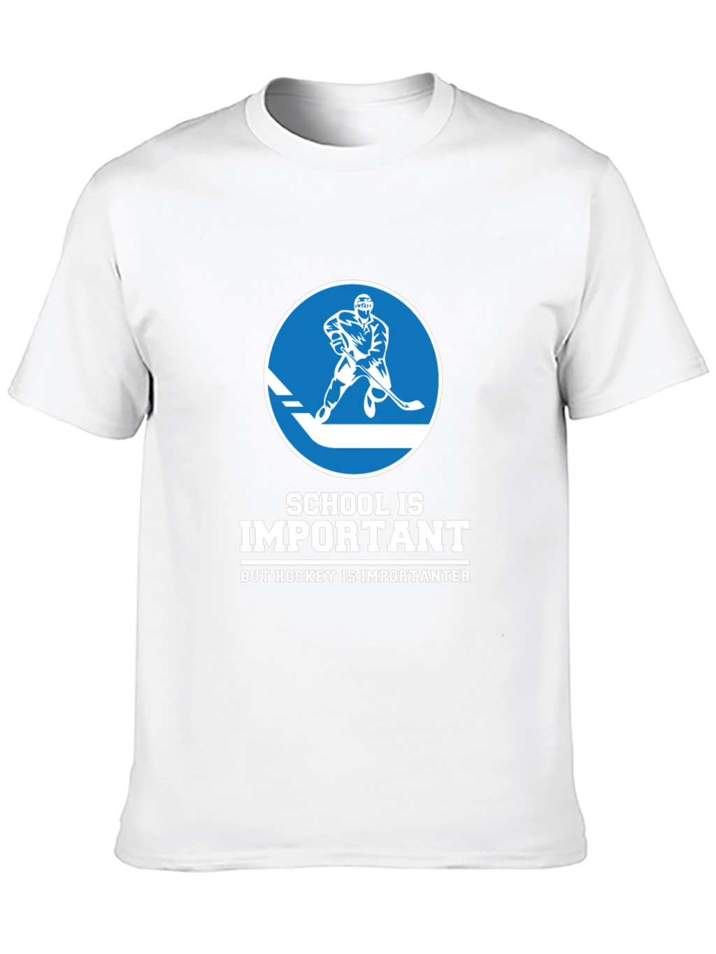 Funny Hockey T-Shirt - School is Important But...