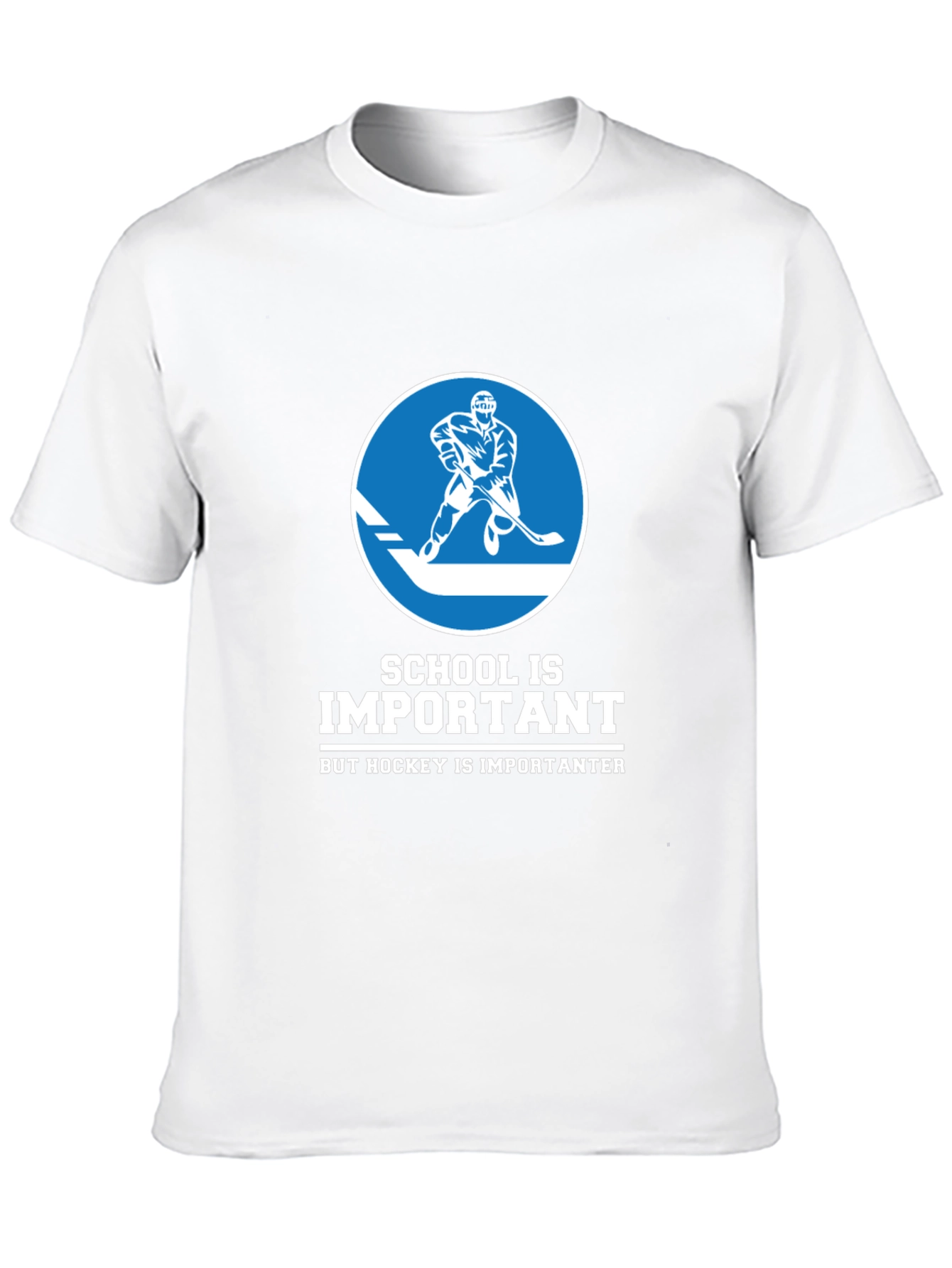 Funny Hockey T-Shirt - School is Important But...