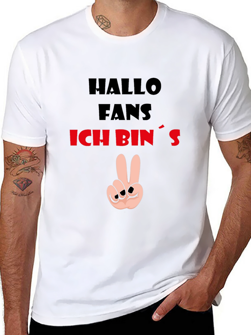 Hallo Fans T-Shirt - Peace Sign Graphic Tee