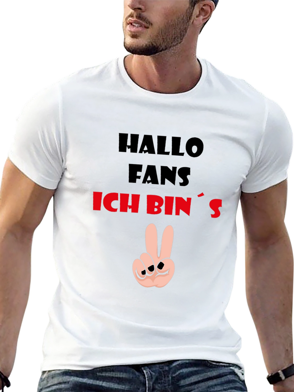 Hallo Fans T-Shirt - Peace Sign Graphic Tee