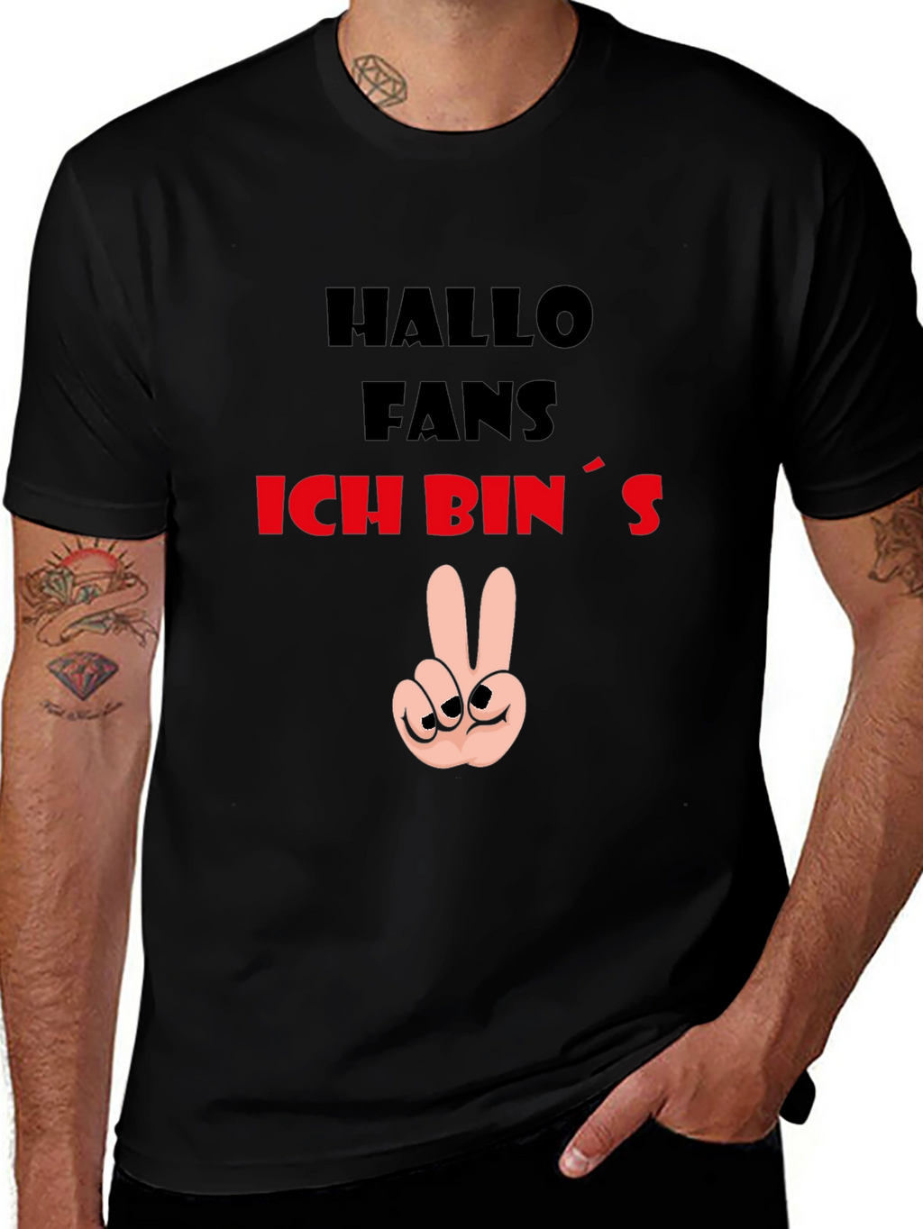 Hallo Fans T-Shirt - Peace Sign Graphic Tee