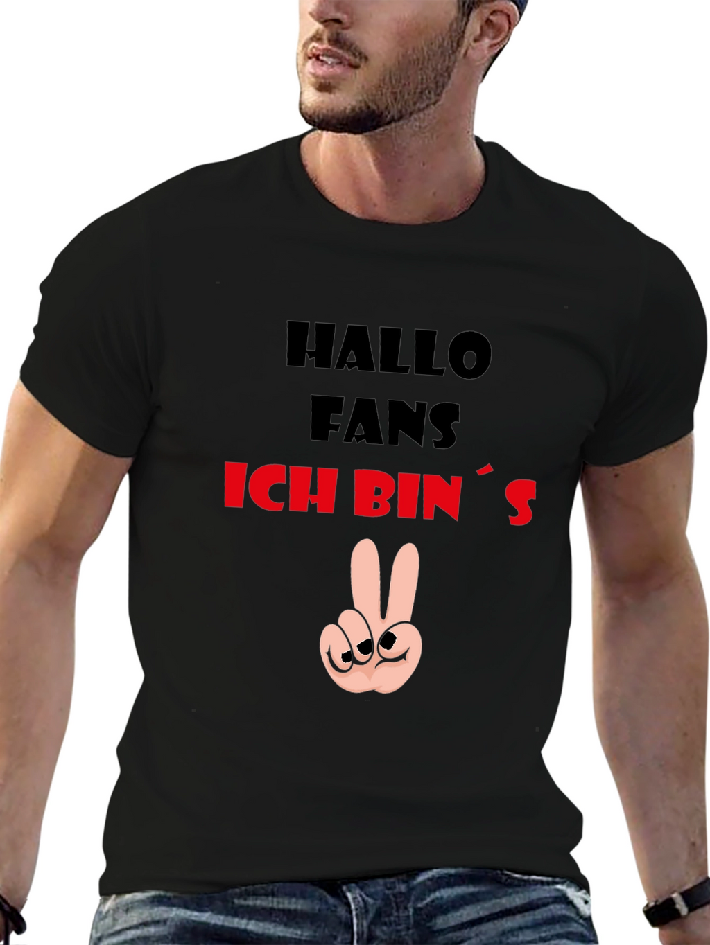 Hallo Fans T-Shirt - Peace Sign Graphic Tee