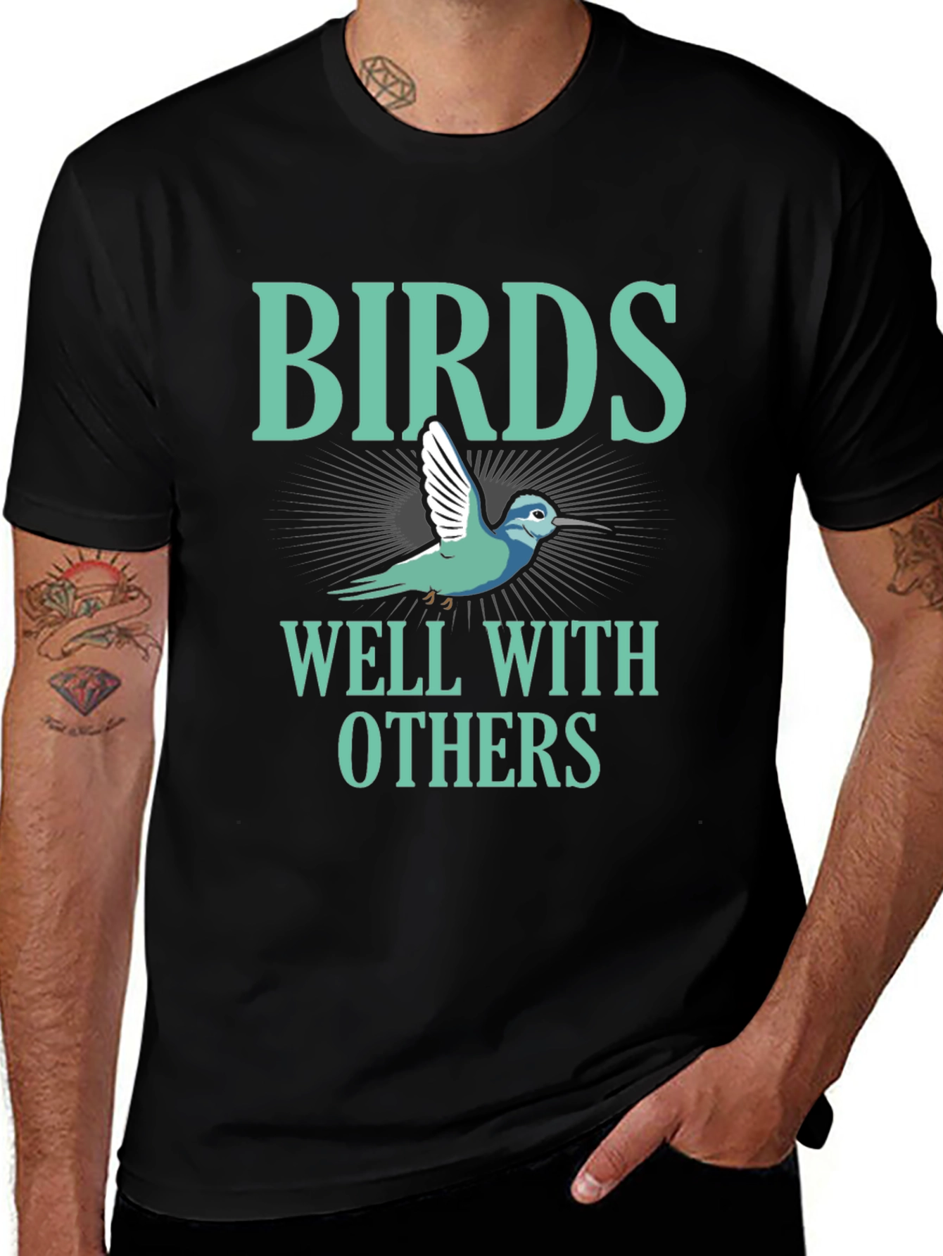 Birds Well With Others Graphic T-Shirt