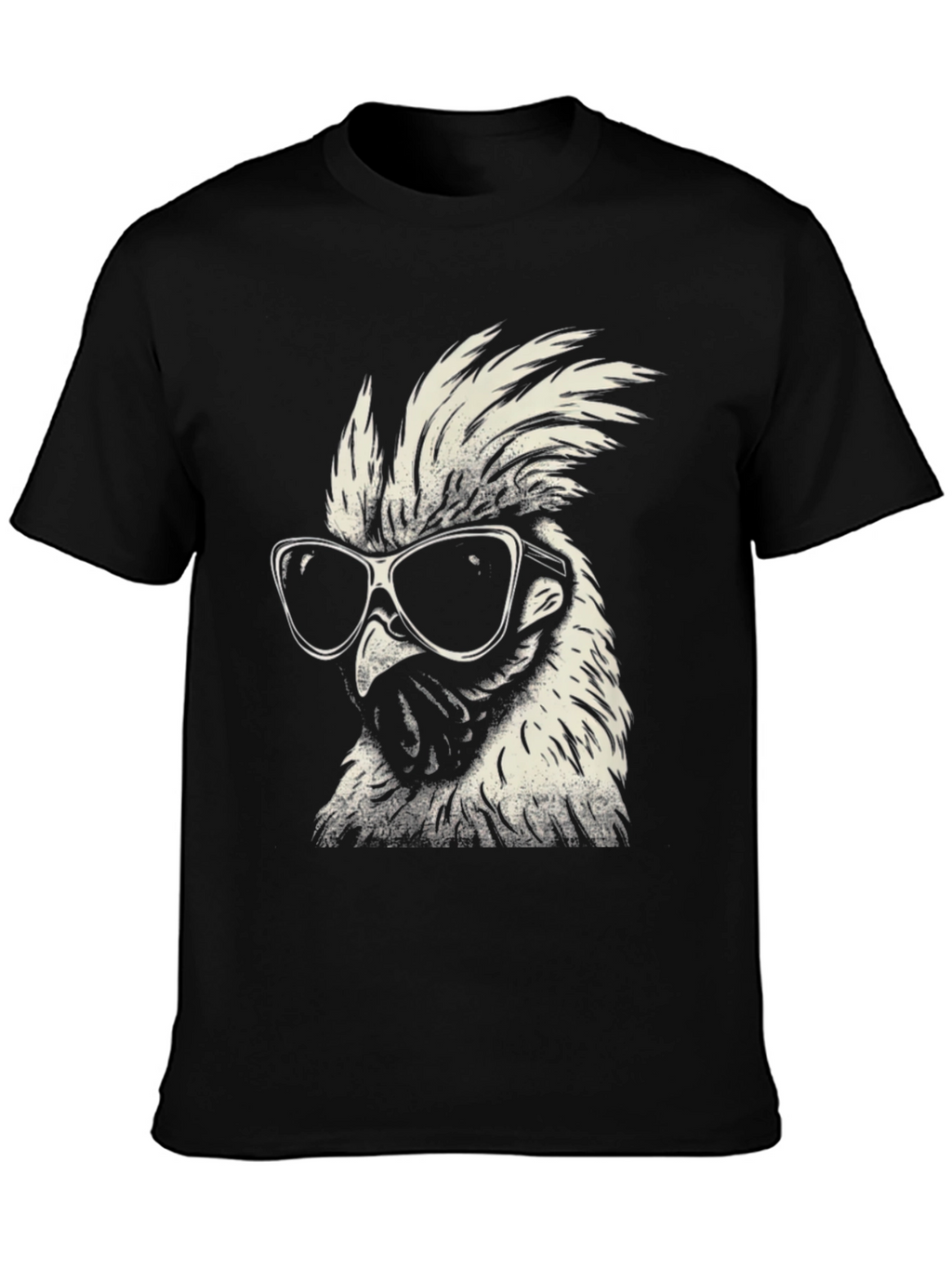 Cool Rooster Graphic Tee - Black