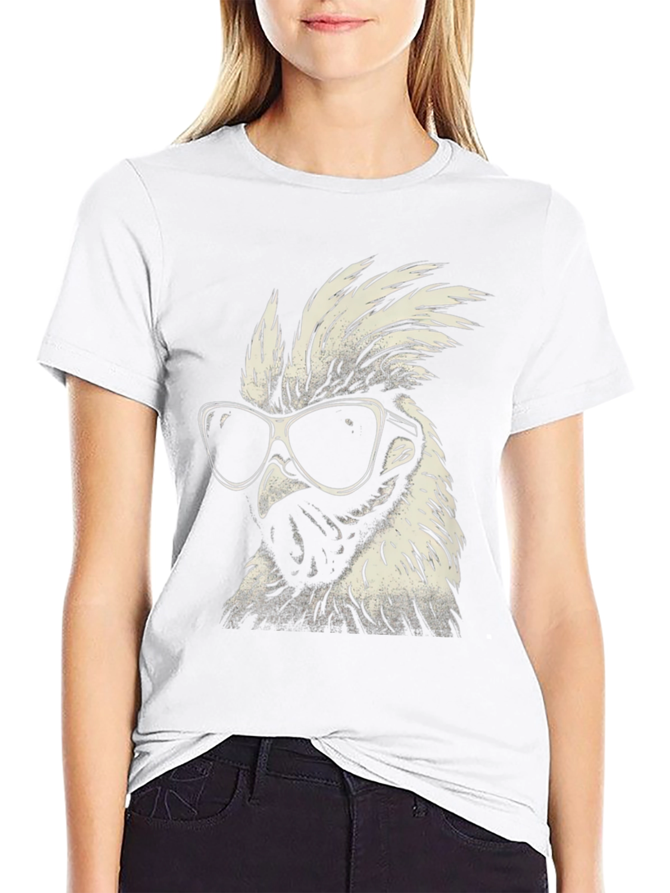 Cool Rooster Graphic Tee - Black