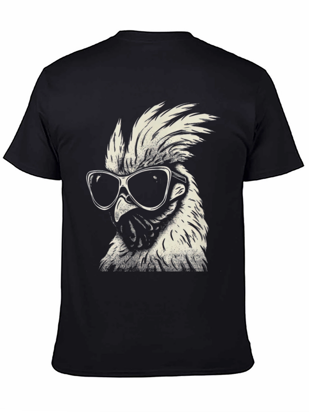 Cool Rooster Graphic Tee - Black