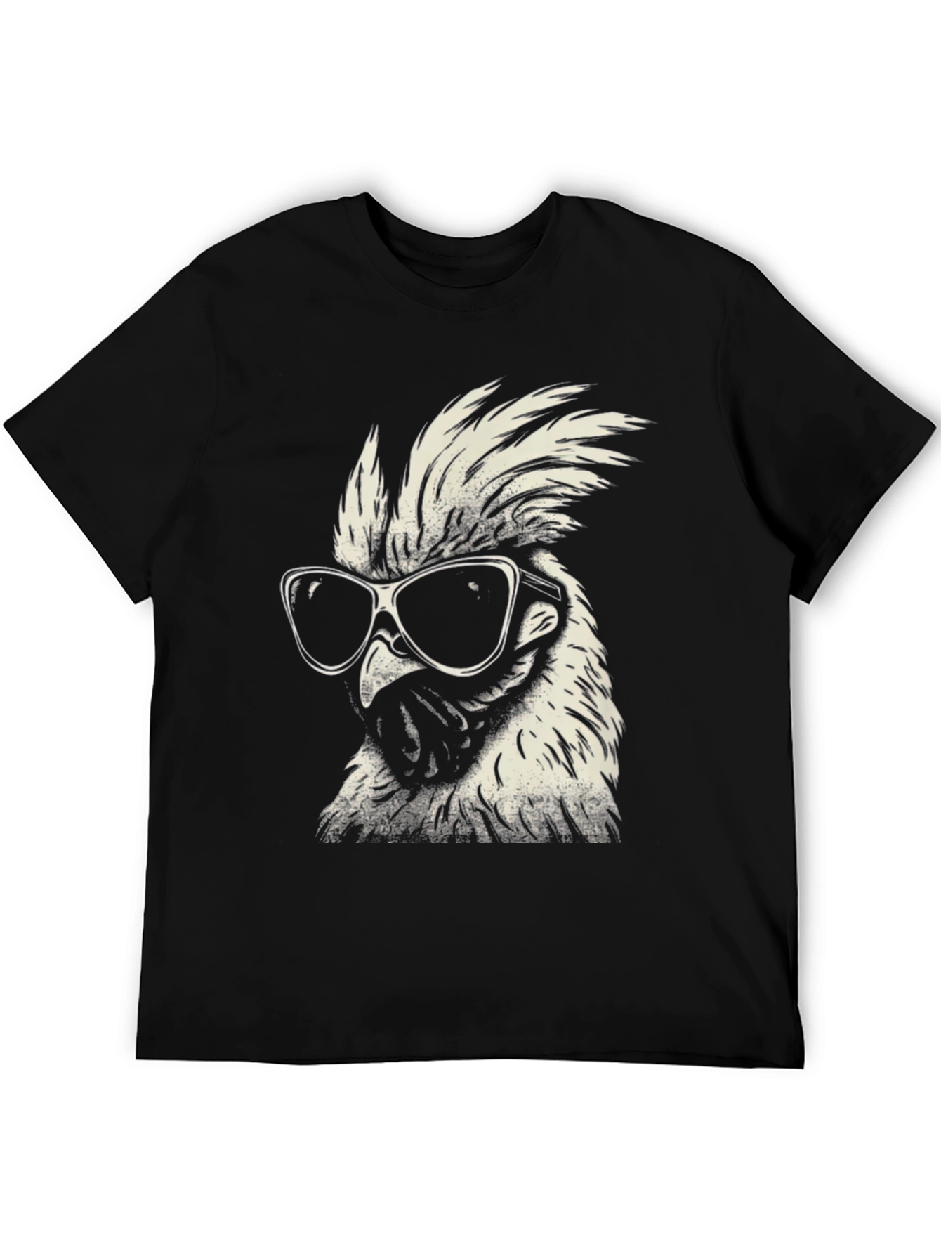 Cool Rooster Graphic Tee - Black