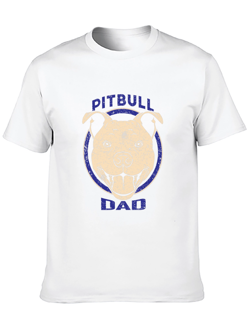 Pitbull Dad Graphic Tee - Black Cotton T-Shirt