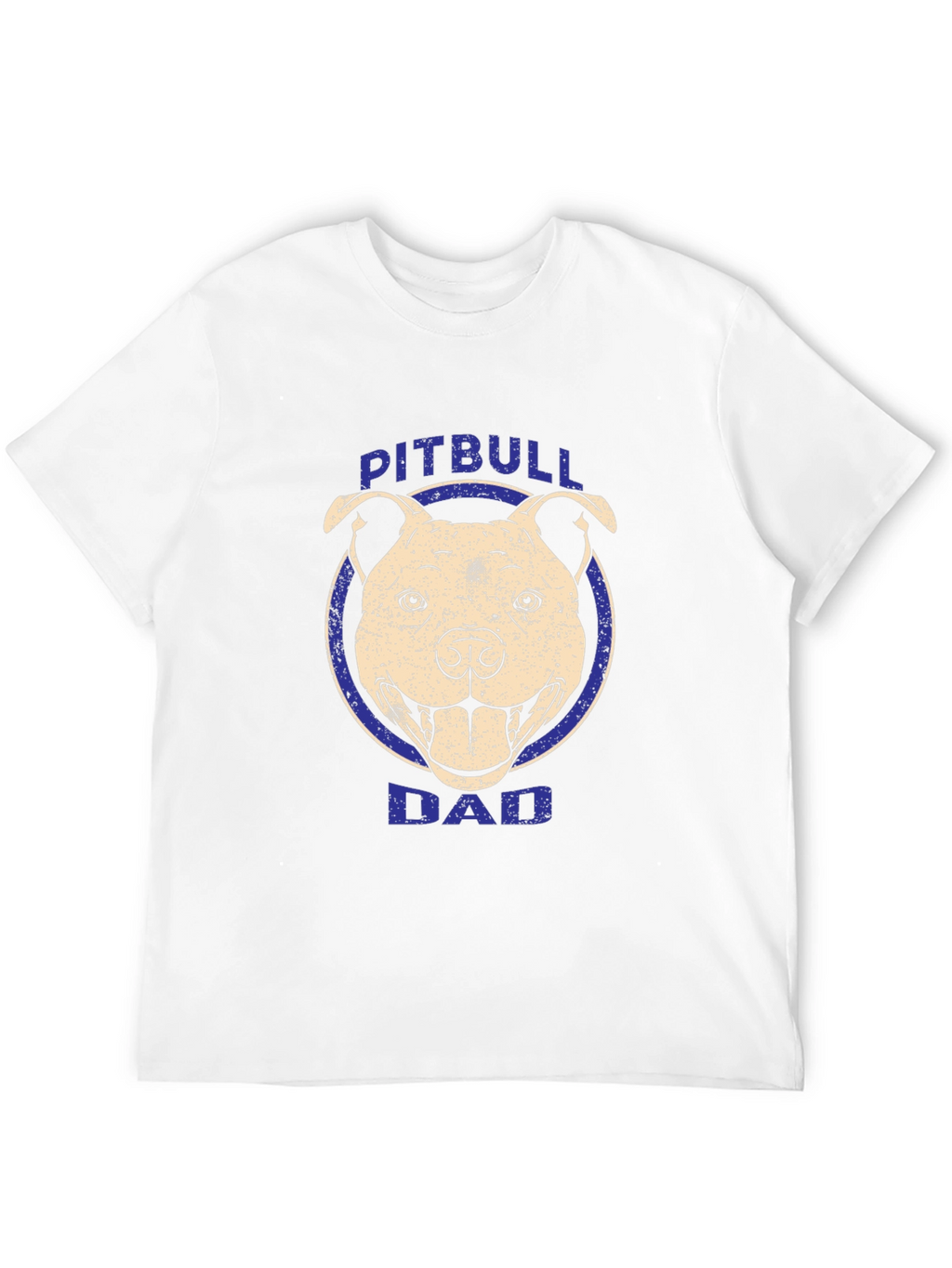 Pitbull Dad Graphic Tee - Black Cotton T-Shirt