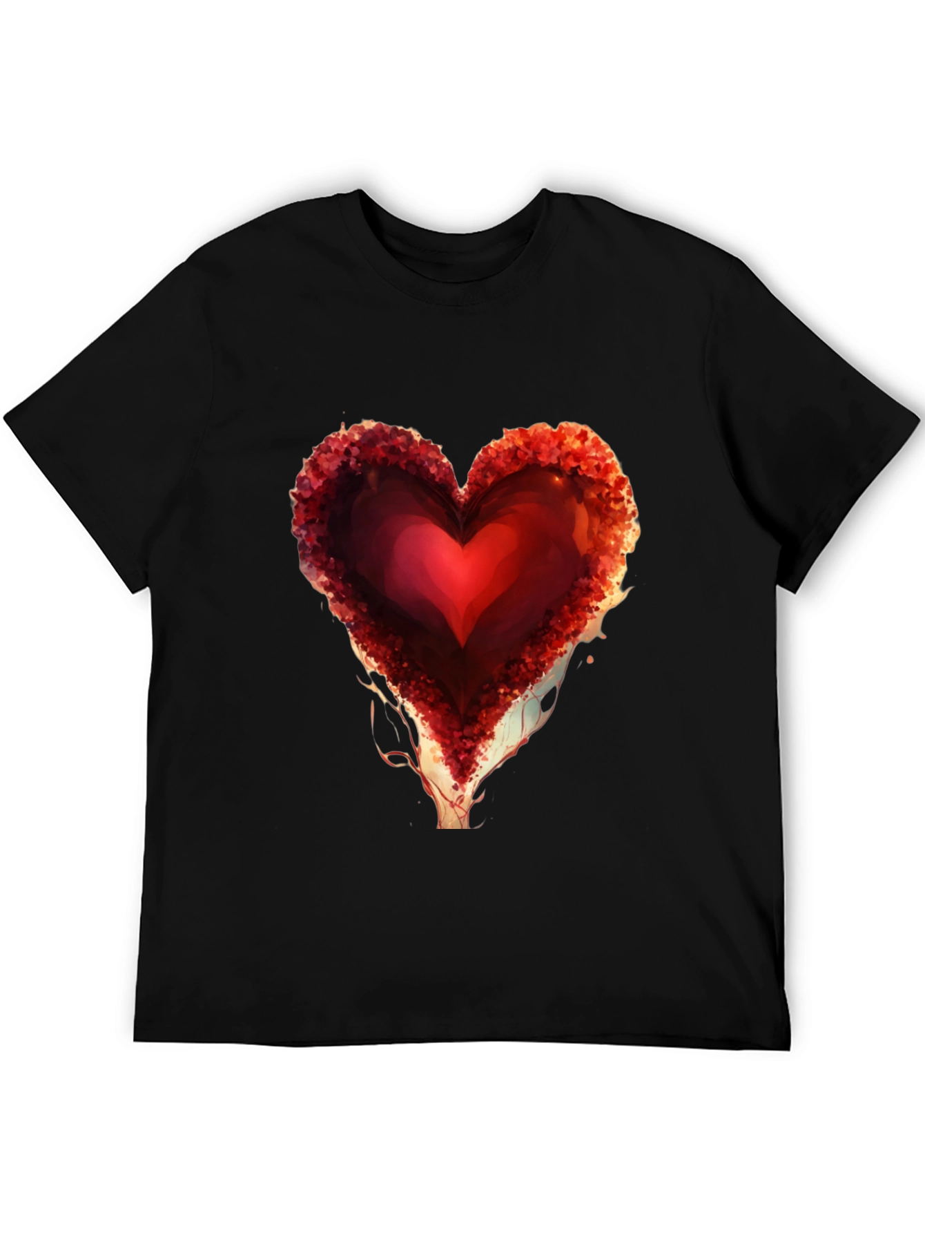Heart Design Black Graphic Tee